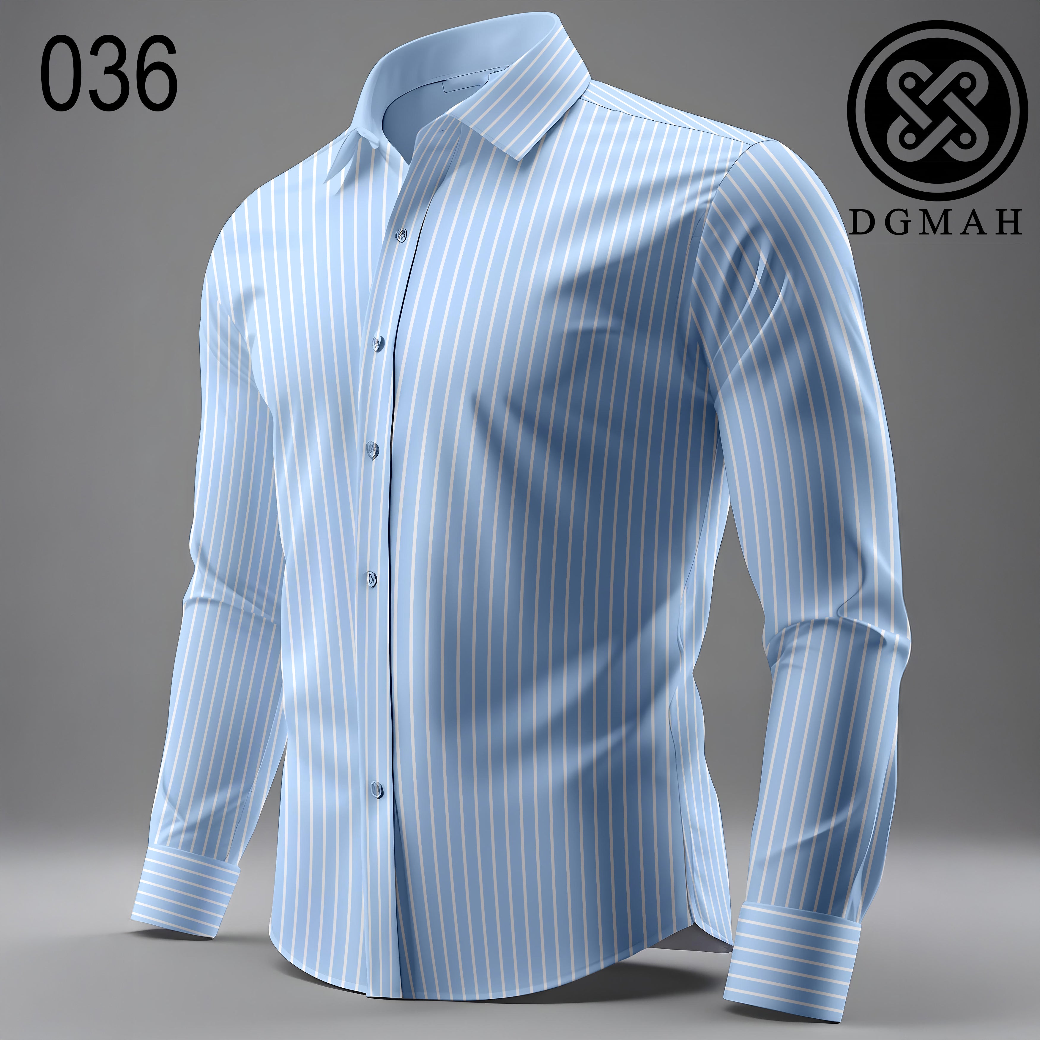 Light Blue Striped shirt - 036