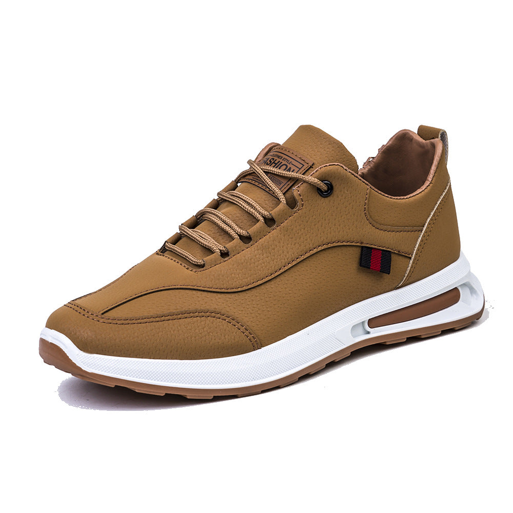 The Daily Driver — Cushioned Casual Sneaker (Tan / Black)