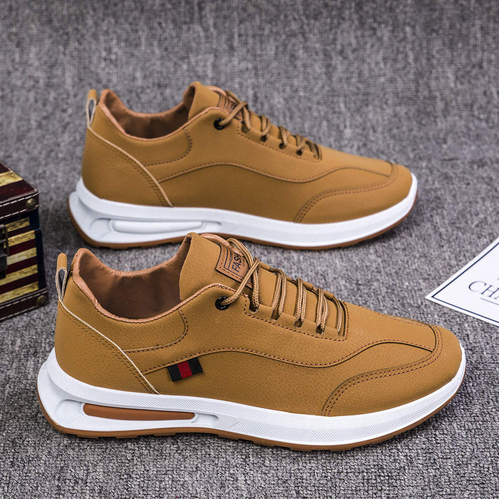 The Daily Driver — Cushioned Casual Sneaker (Tan / Black)