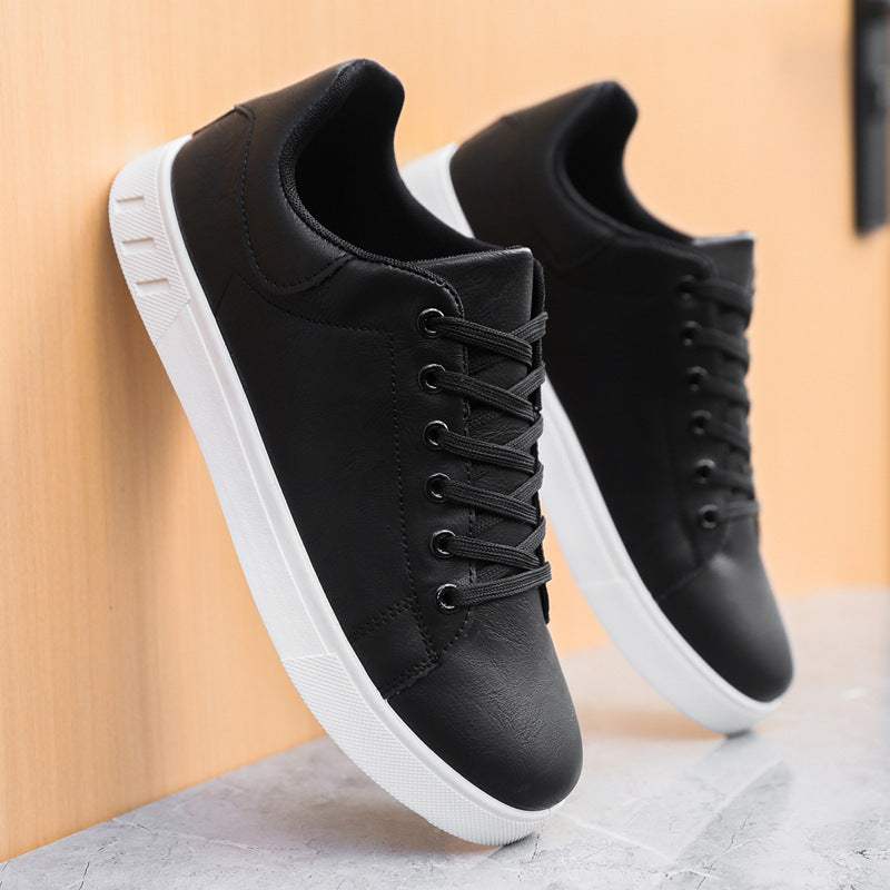The Classic — Everyday Court Sneaker (Black / Tan)