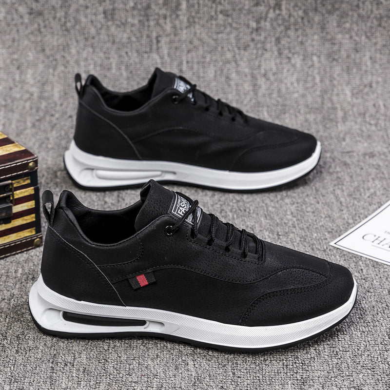 The Daily Driver — Cushioned Casual Sneaker (Tan / Black)