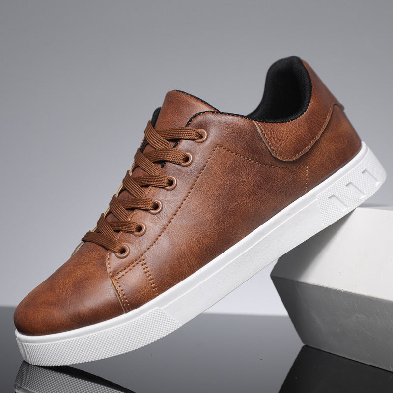 The Classic — Everyday Court Sneaker (Black / Tan)
