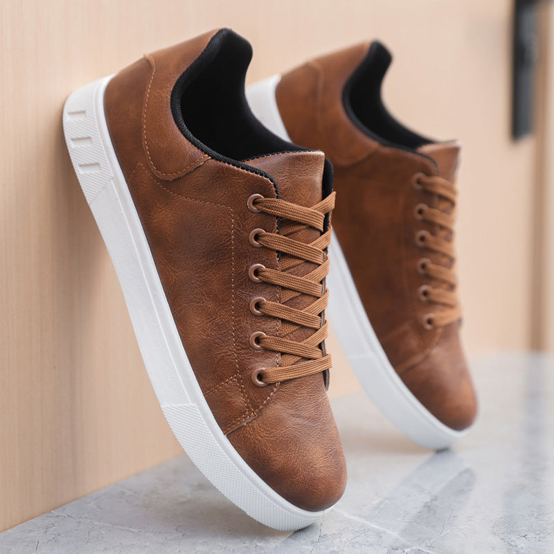 The Classic — Everyday Court Sneaker (Black / Tan)