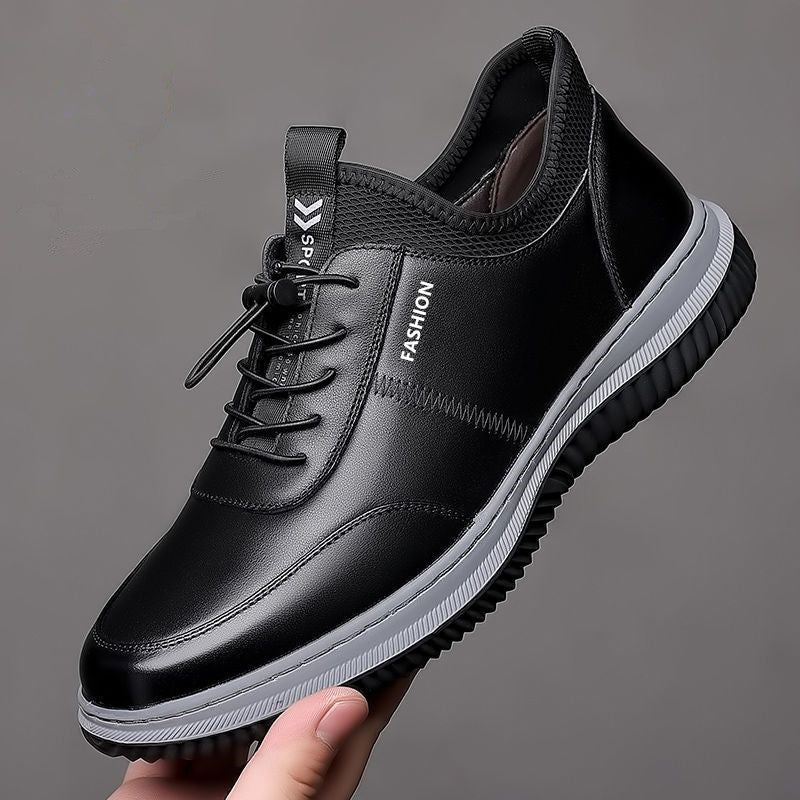 The Smart Step — Leather Dress-Casual Shoe (Black)